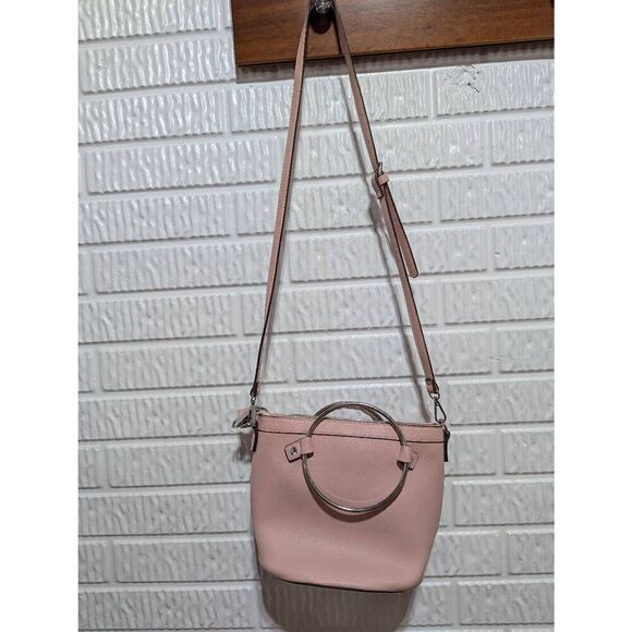 BCBG Women's Pink Solid Chrome Bangle Handles & Shoulder Strap Bag - Picture 6 of 8